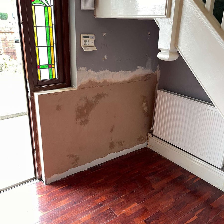 Damp damage identified during a CPH Interiors survey